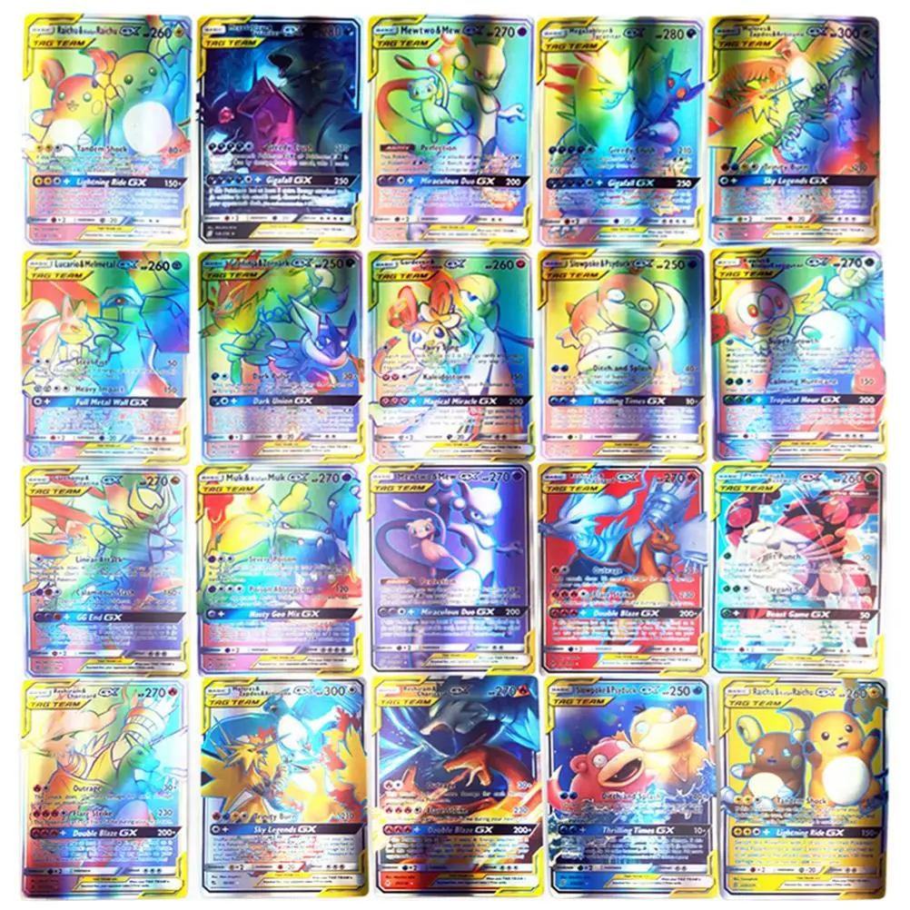 150 шт. набор карт Pokemon 80p новые карты этикетки команды + 40 Mega Ex 20 Ultra Beast Gx