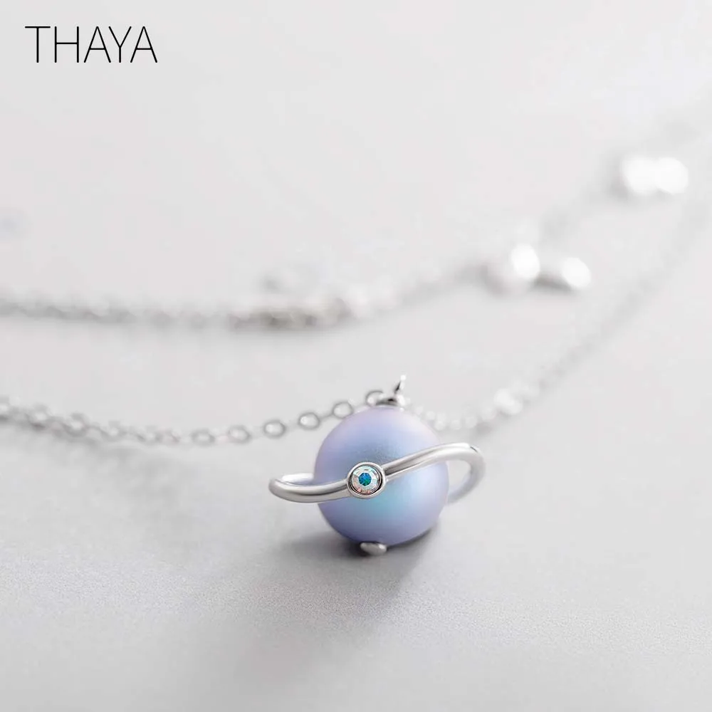 Женское колье с цветным жемчугом Thaya Midsummer Серебро s925 пробы элегантное ювелирное