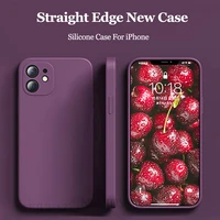 new case for iphone 13 12 11 pro xr x xs max 7 8 plus se 2020 7p case soft square silicone cover coque for iphone 12 funda etui