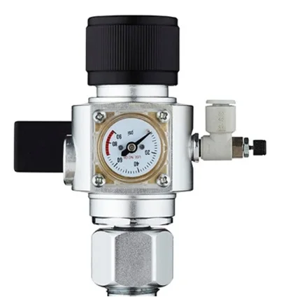 With Solenoid valve Chihiros CO2 система Аквариум CO2 регулятор 12 В W21.8 CGA320 интерфейс обратный клапан регулятор для аквариума Магнитный Соленоидный клапан - Цвет: With Solenoid valve