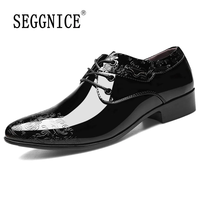 

SEGGNICE Business Man Leather Shoes High Quality Fashion Luxury Formal Shoes For Men Dress Office Male Breathable Shoe 2020