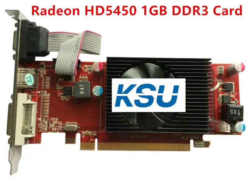 Высококачественная графическая видеокарта для AMD Radeon HD5450 1 ГБ DDR3 PCI-E 16X |