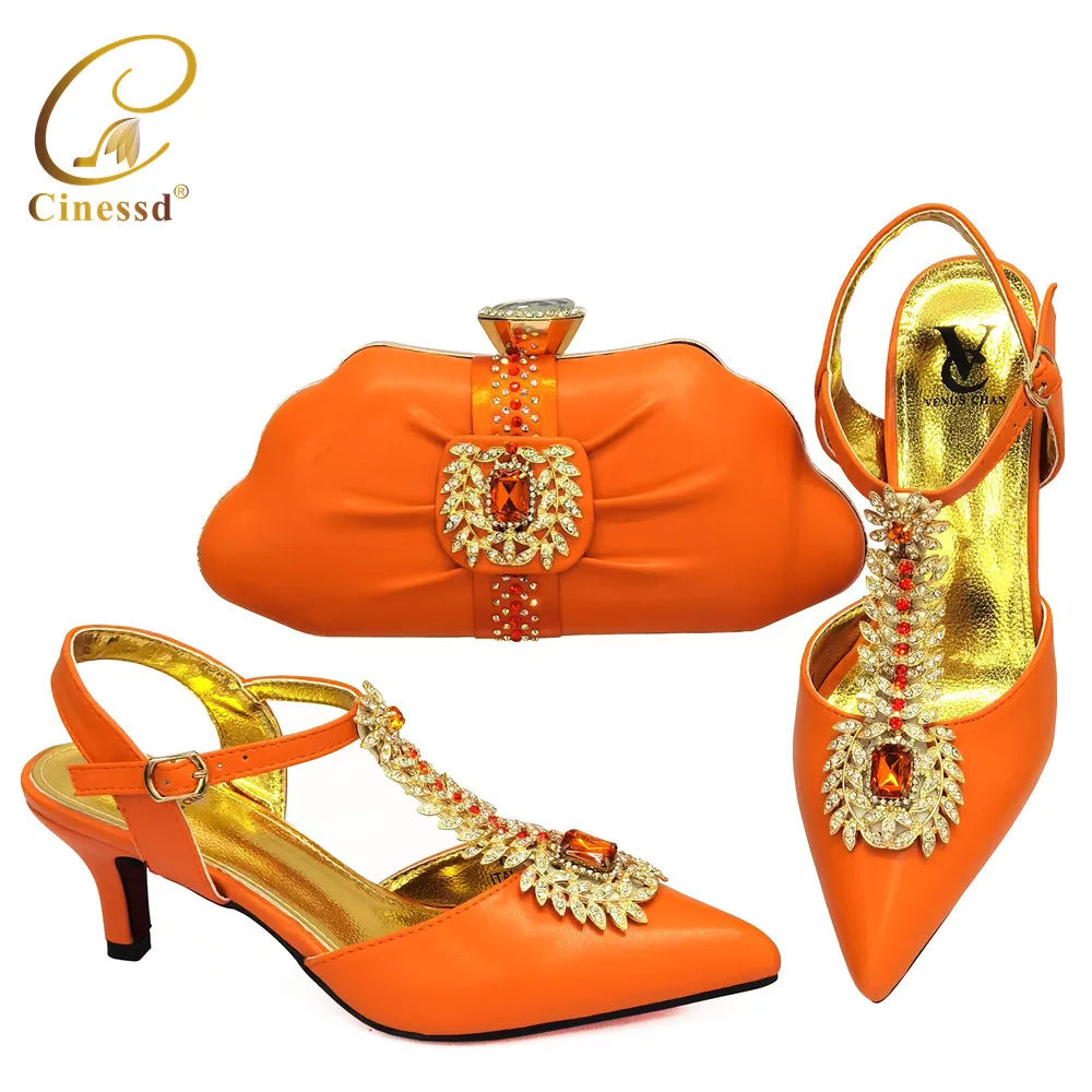 

African Noble ladies' shoes and bags Fashion Design Shoes and Bags To Matching High Quality Shoes and Bag Match for Party