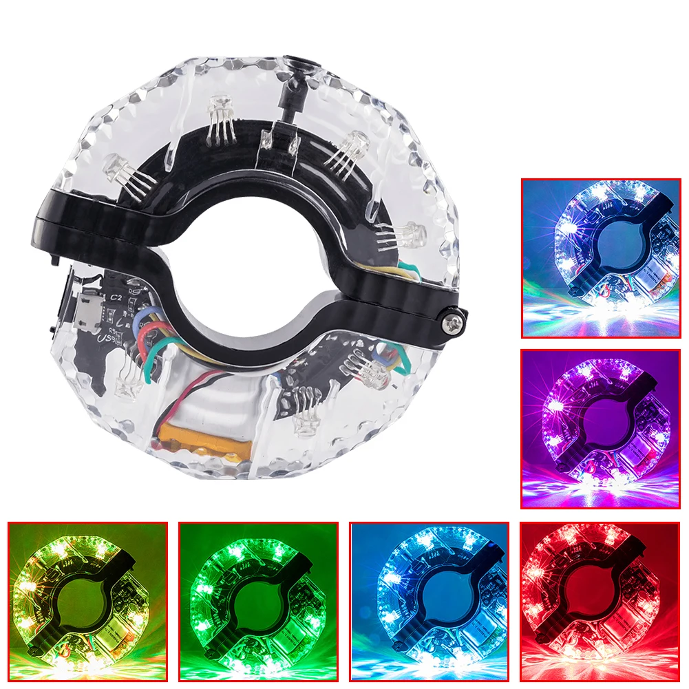 7 разноцветных велосипедных светильников RBGLED велосипедные спицевые светильники