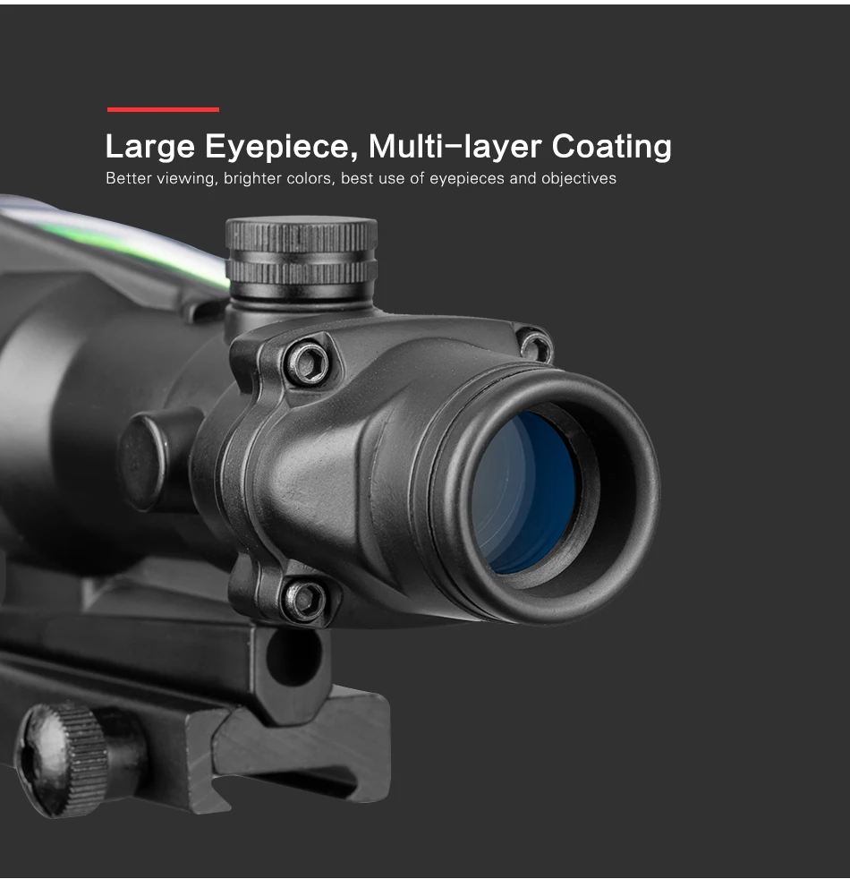 Тактический Оптический Прицел ACOG Style 1X32 с красной зеленой точкой для винтовки M16