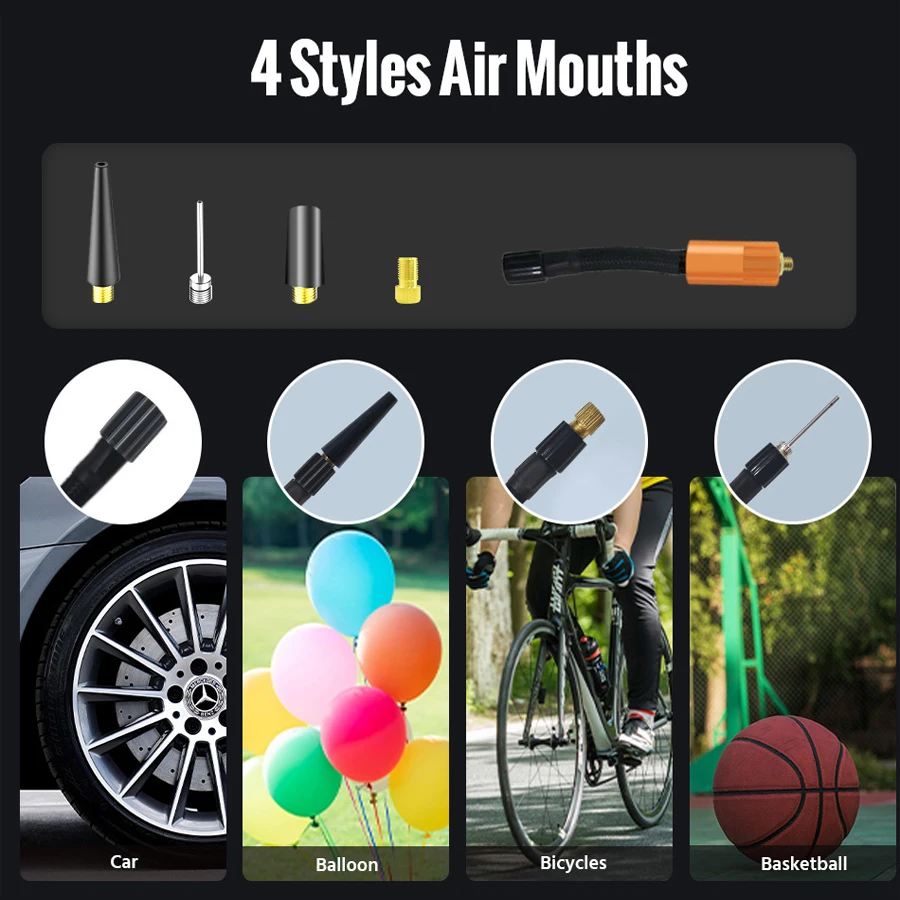 Насос автомобильный Аккумуляторный со светодиодной лампой 120PSI | Автомобили и