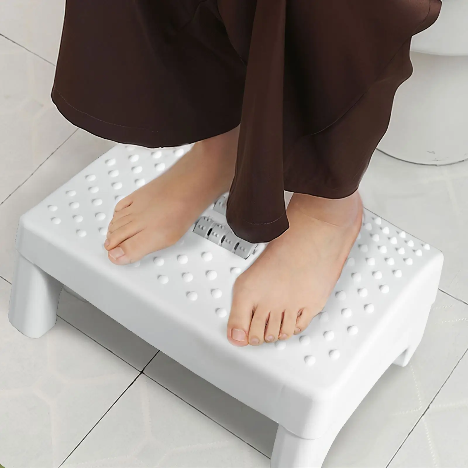 

Роликовая подставка для ног с нескользящей подушкой массажный подставка для ног многофункциональный инструмент для поддержки ног роликов...