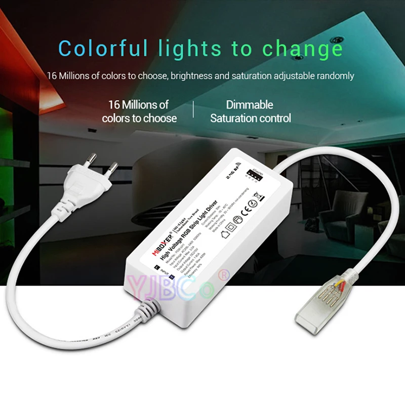Miboxer POW-LH1 светодиодный контроллер высокого напряжения с RGB-подсветкой приложение