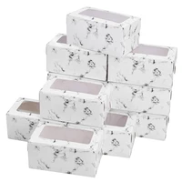25pcs marble printed bakery boxes with windowcookie boxestreat boxes for pastriesmuffins wedding party favor boxes