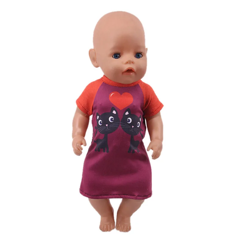 Бесплатная доставка пижама с животными платье для американской девочки 18 дюймов