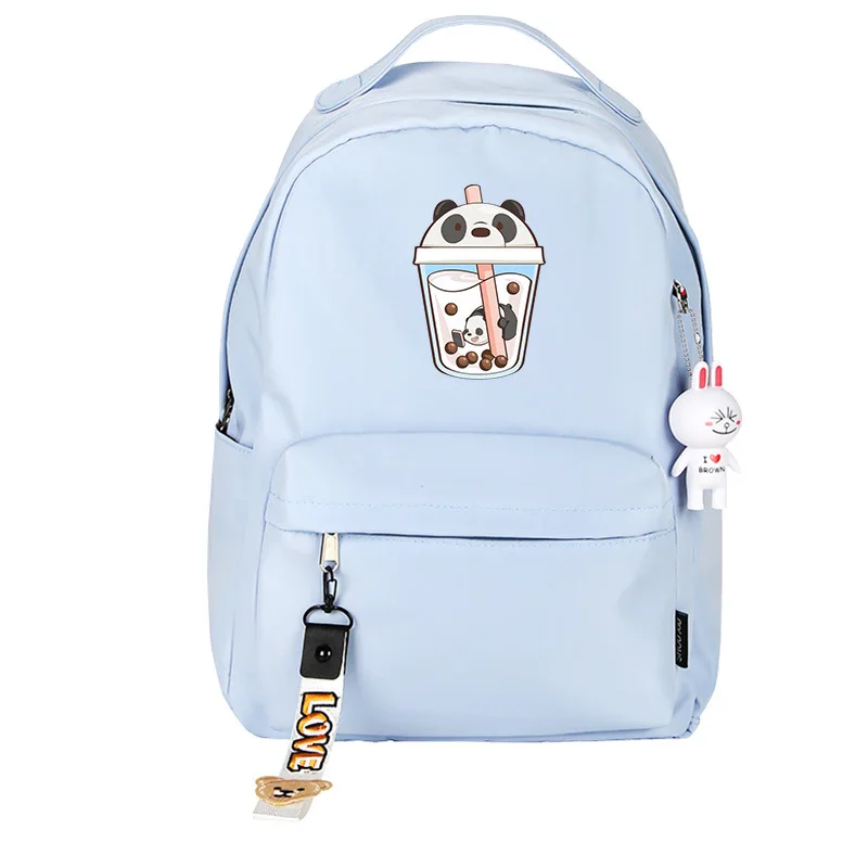 Маленький рюкзак из крепа с медведем для девочек милый водонепроницаемый