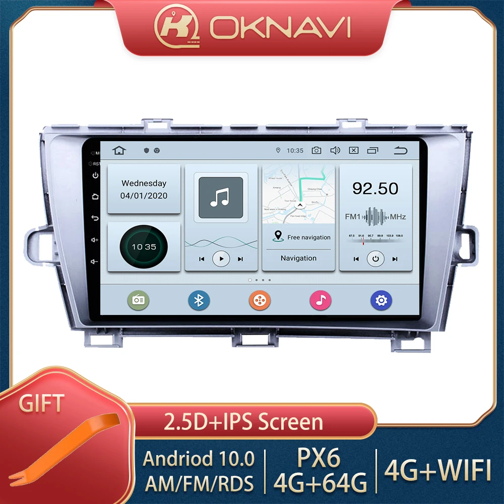 Автомобильное радио для Toyota Prius 3 XW30 2009-2015 LHD мультимедийный DVD плеер 1 2 Din Android 10 8 Core