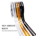 6 м Золотая самоклеящаяся плитка стикер водонепроницаемый настенный зазор уплотнительная лента полоса плитка пола красота шов наклейка украшение дома наклейки