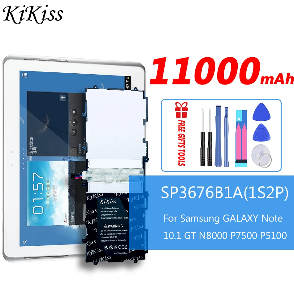 

11000mAh Highly Battery SP3676B1A For Samsung Galaxy Tab Note 10.1 S2 gt N8000 N8010 N8020 N8013 P7510 P7500 P5100 P5110 P5113