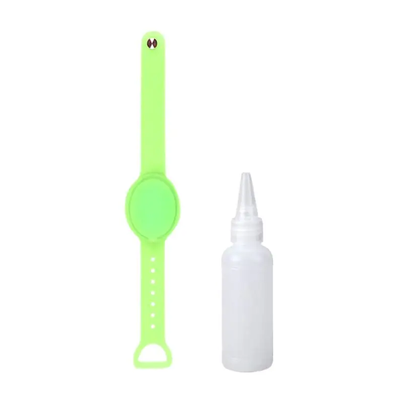 

Adult Kids Silicone Refillable Wristband Wearable Hand Sanitizer Dispenser Pumps E65F