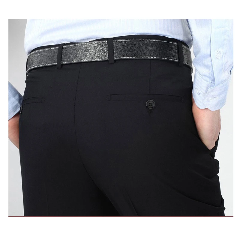 VOMINT брюки мужские досуг высокой талии прямые среднего возраста мыть и носить