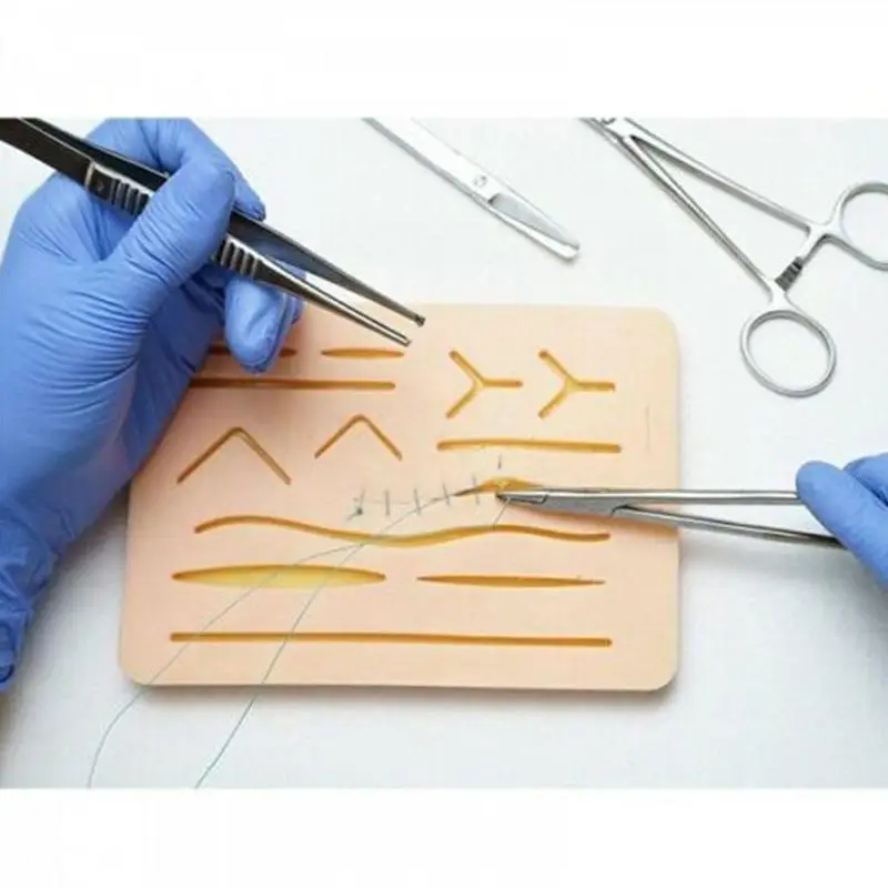 

Surgical Suture Training Kit Skin Operate Suture Practice Silicone Needle Set Of Model Suture Surgeon Pad Training Skin Sci A2I7