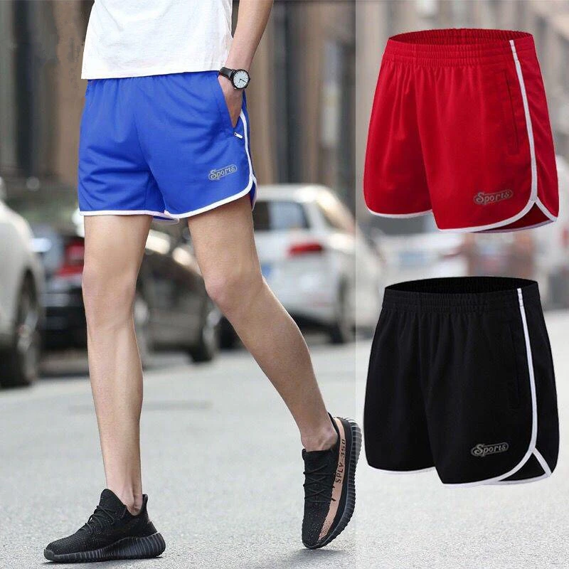 Summer Shorts Men'S Fast Dry Trend Beach Pants Teenagers Boys Students Loose Leisure Fitness Sports Large Fast Dry Running Trous