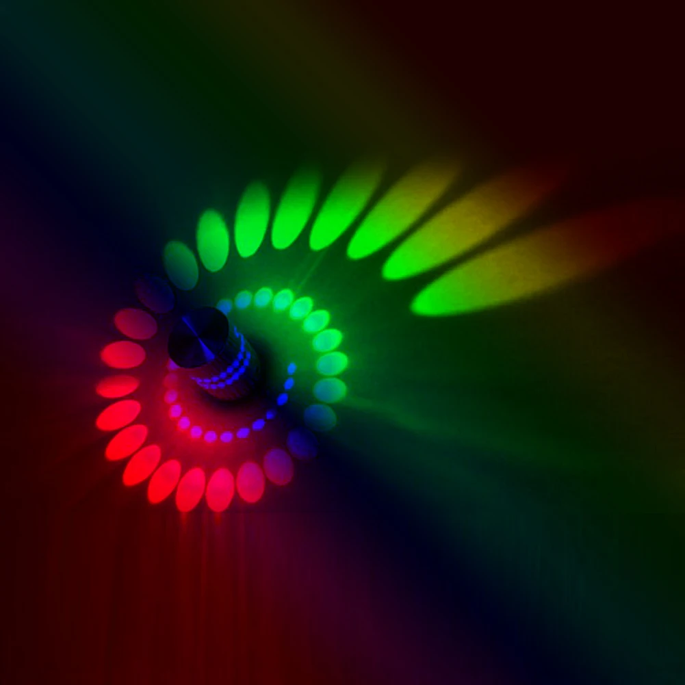 Спиральный светодиодный настенный светильник потолочный 85 265 в 3 Вт Для дорожки