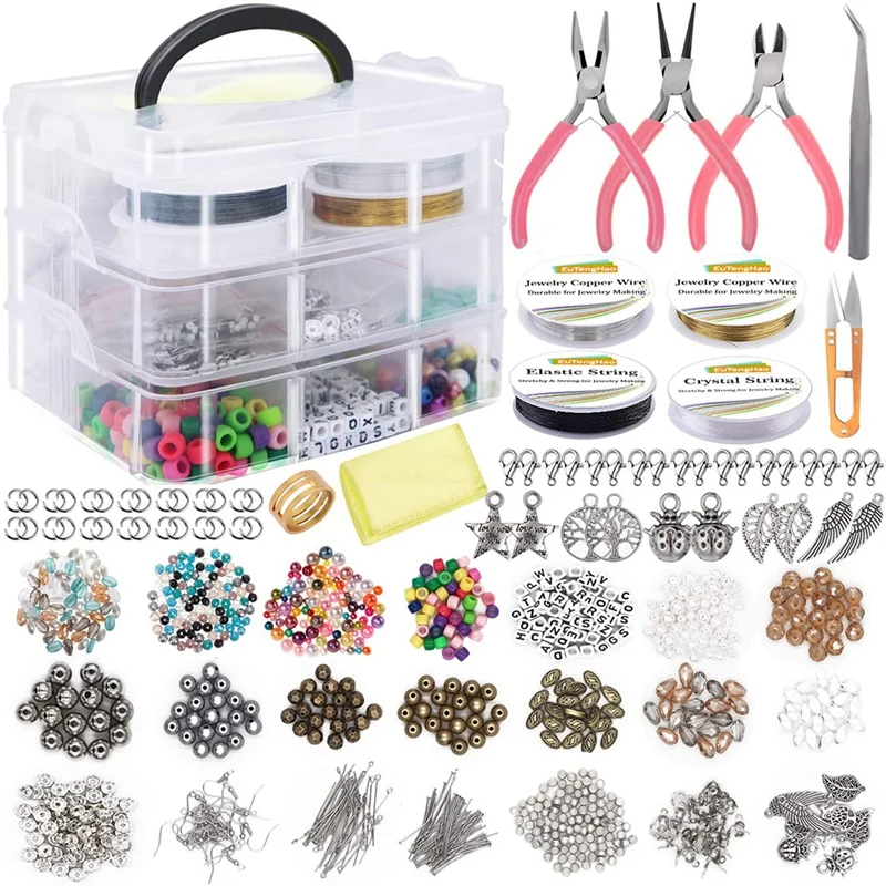 

Jewelry Making Supplies Kit,Calipers for Making and Repairing Necklaces, Earrings It Is an Excellent Gift for Everyone