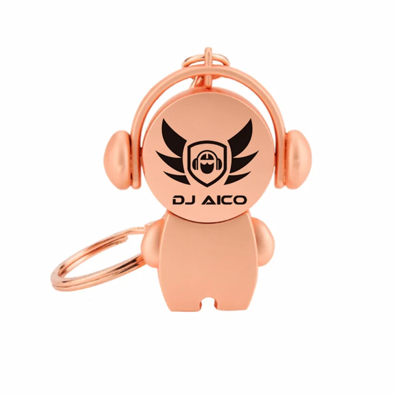 

2021 Custom Print Company/Souvenir LOGO Metal Metal DJ Boy USB3.0 High- Speed memory stick Pen drive flash