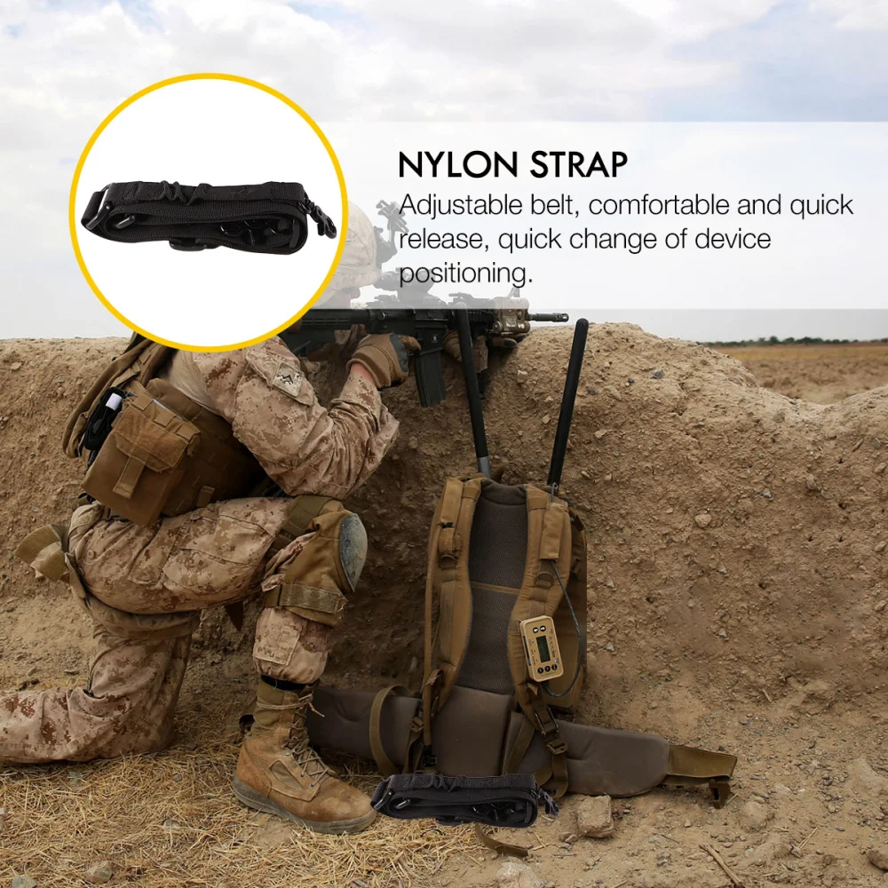 

Adjustable Nylon Webbing Safety Accessory Shoulder Strap Outdoor (Black)
