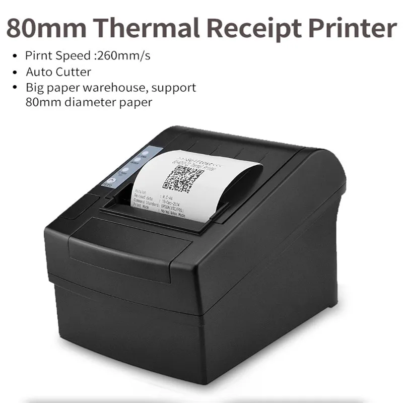 

Xprinter receipt bill printer 3inch 80mm automatic 300mm/s pos Tickets Printer usb serial lan parallel thermal printer