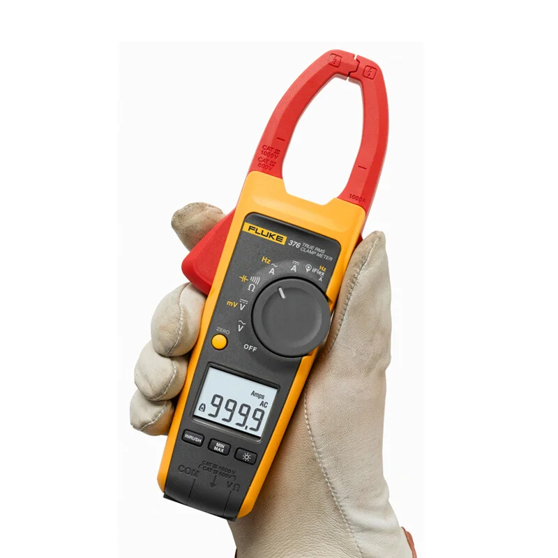100% оригинал Fluke 376 FC True RMS 1000A AC/DC клещи с IFlex 2500A AC NIST-отслеживаемым сертификатом