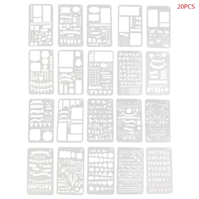 SHENGXINY Daily Supplies Clearance! Plastic Planner Stencils Journal  Notebook Diary Scrapbook Diy Drawing Template