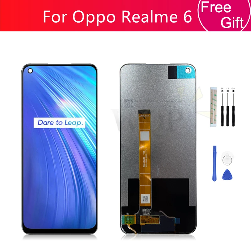 

Высококачественный защитный чехол для OPPO Realme 6 ЖК-дисплей Дисплей кодирующий преобразователь сенсорного экрана в сборе для Realme 6 экран ...