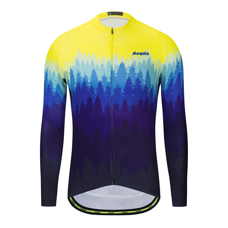 Aogda велосипедный Джерси 2020 с длинным рукавом для горного и шоссейного велосипеда