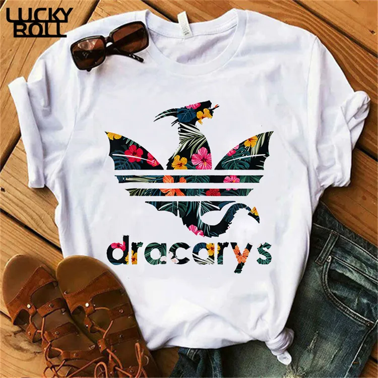 Игра престолов Dracarys футболка женская мать драконов рубашки женские s футболки король королева девушки друзья Mon подарок Тройник - Цвет: XWT0336-white