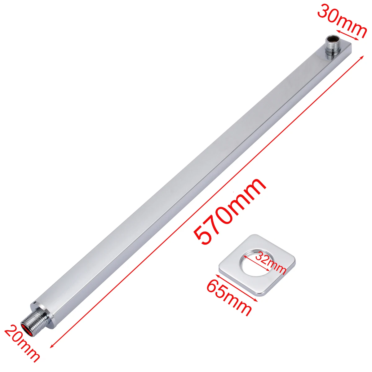 57 см хромированная настенная квадратная насадка для душа дождевой насадки аксессуары ванной комнаты
