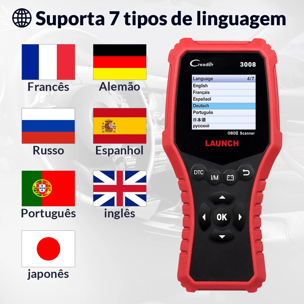 Сканер LAUNCH X431 obd2 CR3008 автоматический сканер для автомобиля с аккумулятором pk CR3001