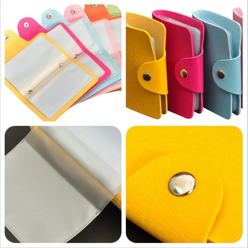 1 шт. случайный цвет держатель для кредитных карт 24 бита чехол кавайные