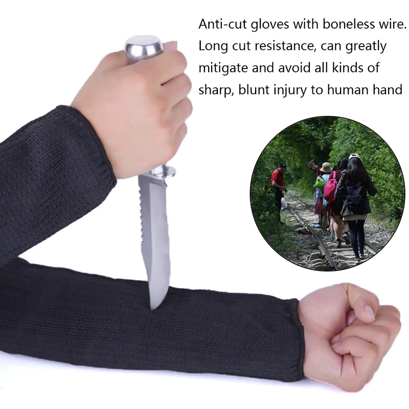 1 pair of steel wire cutting protective arm sleeves to protect outdoor camping equipment wear-resistant belt protectors | Спорт и