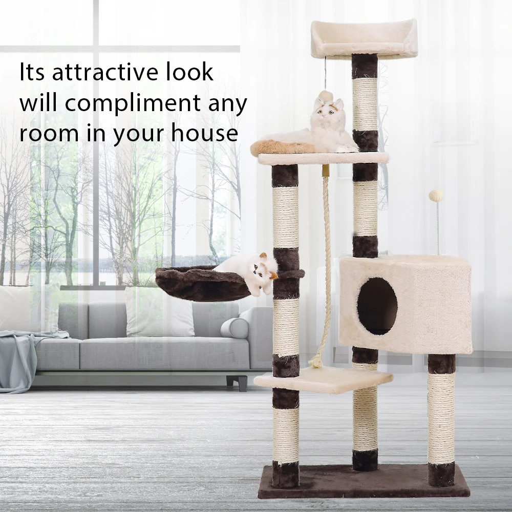 2 стиля 53in кошка дерево игрушки для кошек питомцев башня Когтеточка домашних