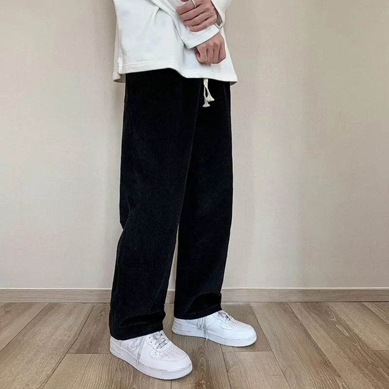

Autumn Sports Pants Men's Korean Version of The Trend Loose Wild Pure Color Casual Straight Wide Leg Mopping Trousers