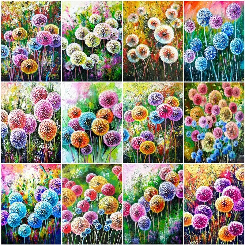 

5D DIY Diamond Painting Dandelion Pictures of Rhinestones Diamond Embroidery Flowers Mosaic Full Layout Home Decoration