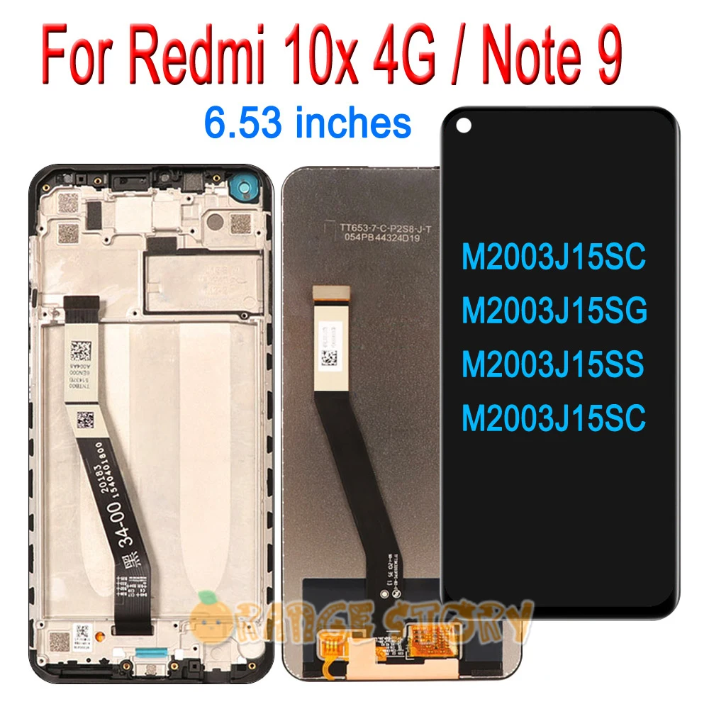 ЖК дисплей для Redmi Note 9 M2003J15SC сенсорный экран 6 53 дюйма с дигитайзером Xiaomi 10x4G