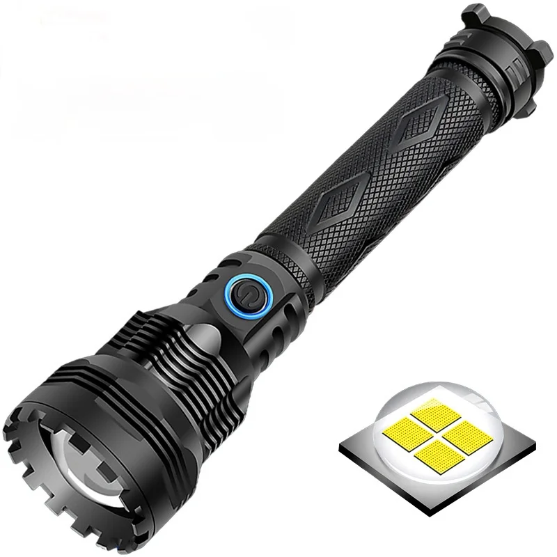 

Powerful Flashlight Camping Outdoor Black Portable Lighting Flashlight Long Range Waterproof Linternas Flashlights BG50FF