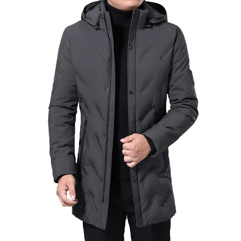 Новый мужской пуховик с хлопковой подкладкой для среднего возраста Зимняя