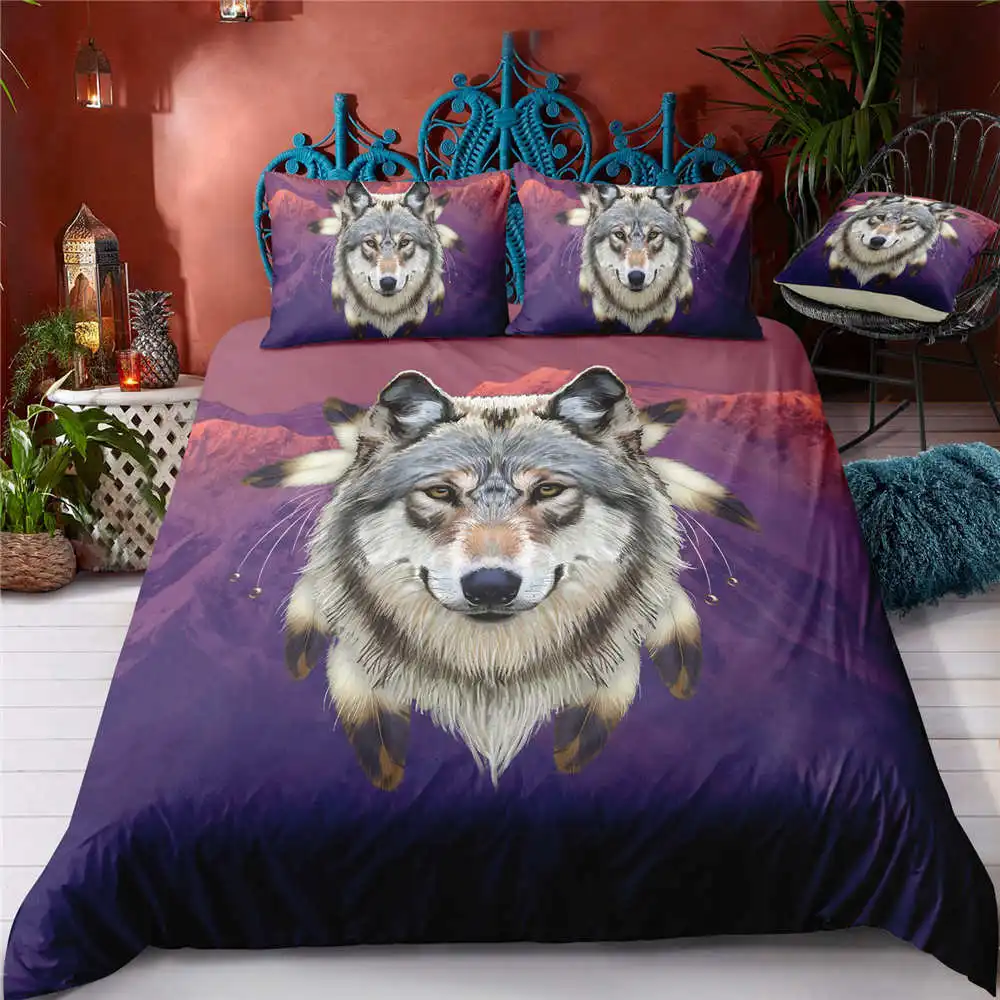 

Bedding Sets New Products 3D Wolf Printing Duvet Cover Set Double King Size