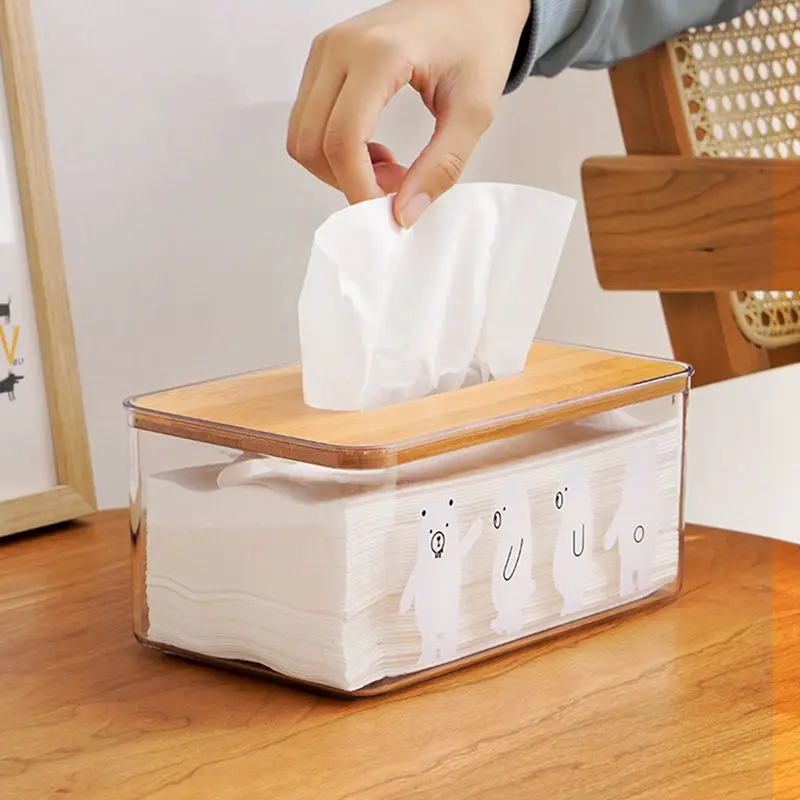 

New style hot sale Desktop Paper Towel Box Household Living Cover Napkin Storage Box Tissue Box Summer Home Decor Accessories