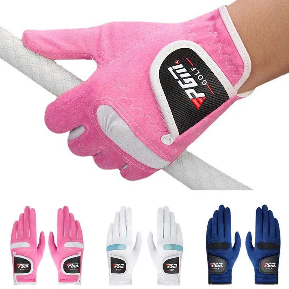 

1 Pair Golf Gloves Outdoor Sports Elastic Slip Breathable Microfiber Cloth Pink Women Gloves Non-slip Gloves Golf Accessories