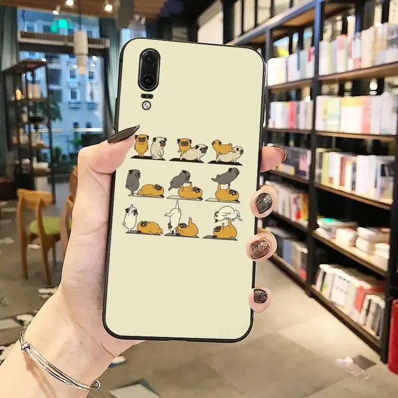 

Funny Yoga Dog Phone Case For Huawei Y5 Y6 II Y7 Y9 PRIME 2018 2019 NOVA3E P20 PRO P10 Honor 10
