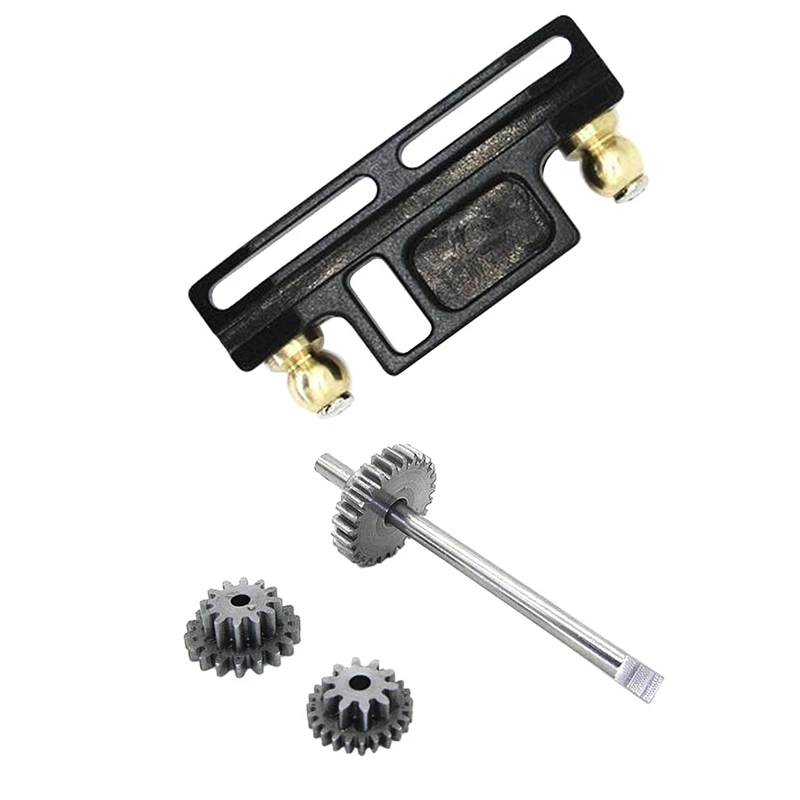 

Metal Steering Group Assembly Steering Block Spare Accessories,Black With Steel Transmission Gearbox Gear Set