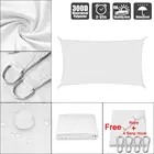 Белый прямоугольник водонепроницаемый солнцезащитный козырек открытый навес сад патио бассейн тент парусный тент Кемпинг