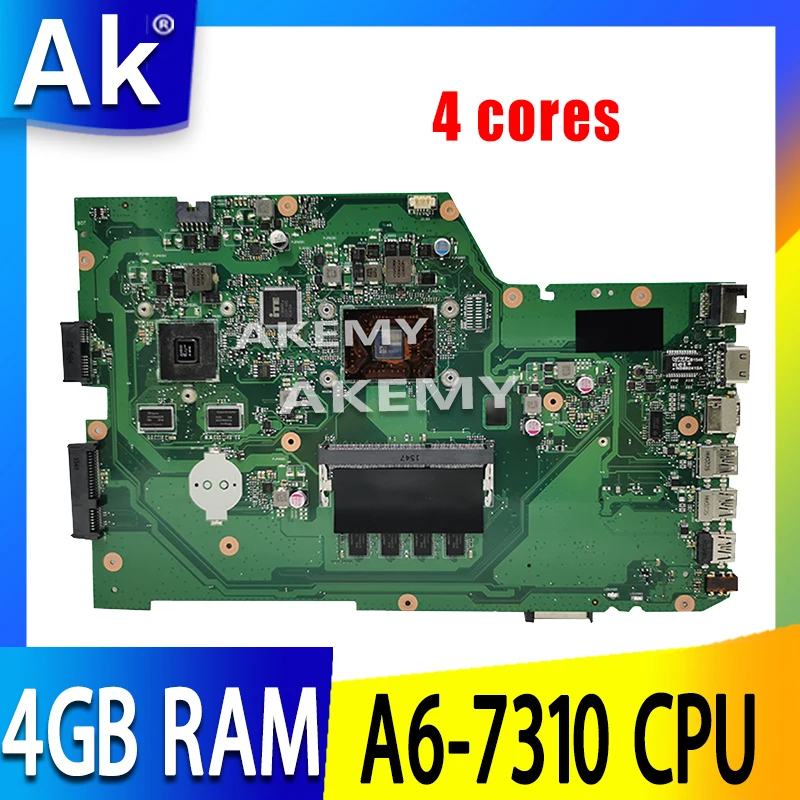 X751YI материнская плата для ноутбука For Asus X751Y K751Y 2 Гб видеокарта 4 RAM A6-7310 CPU |