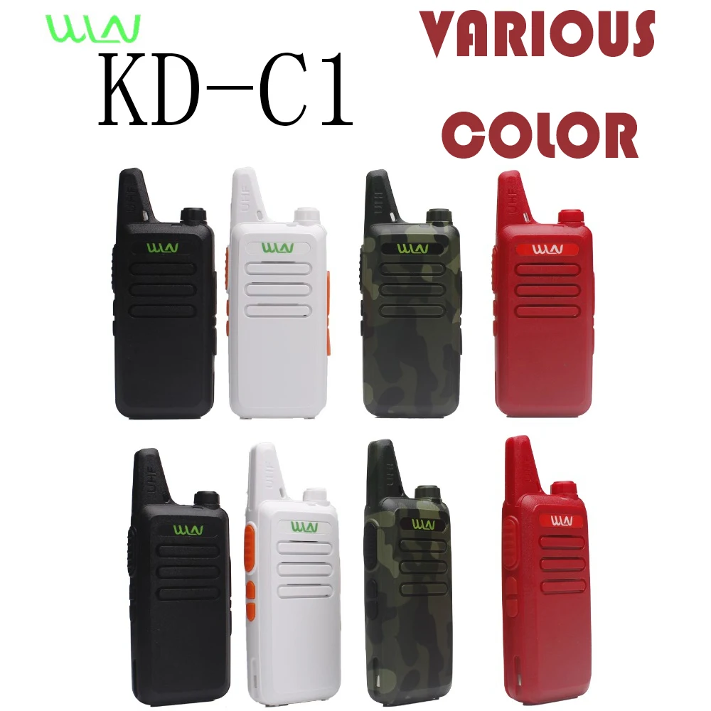 

WLN KD-C1 KDC1 Walkie Talkie Portable UHF MINI Handheld Transceiver Two Way CB Radio Ham Handy Communicator for Camping Hiking